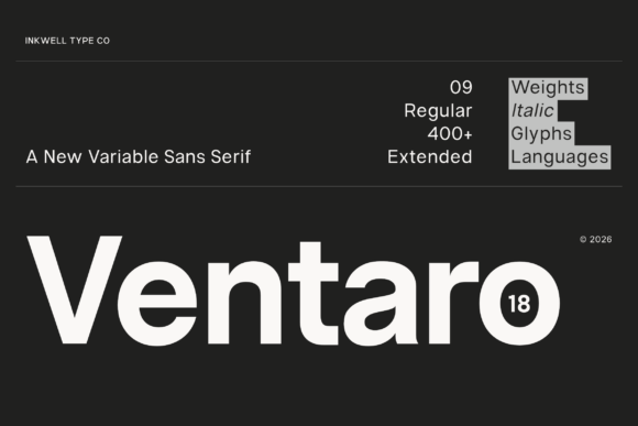 Ventaro font sample