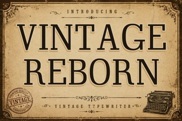 Vintage Reborn font sample