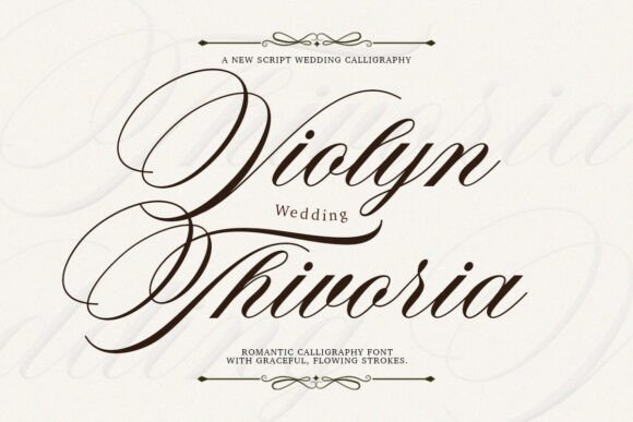 Violyn Wedding Thivoria calligraphy font