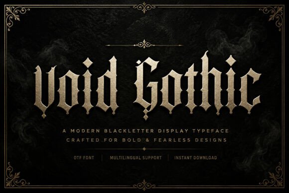 Void Gothic tattoo lettering font