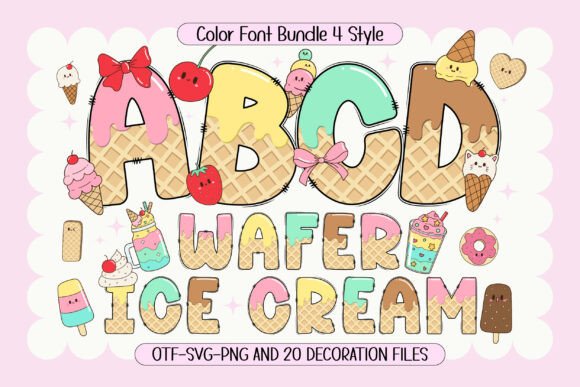 Wafer Ice Cream Christmas font