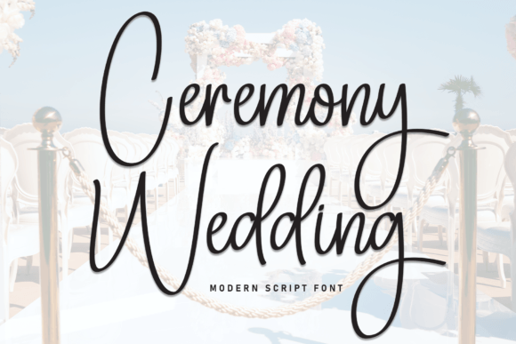 Ceremony Wedding handwritten font