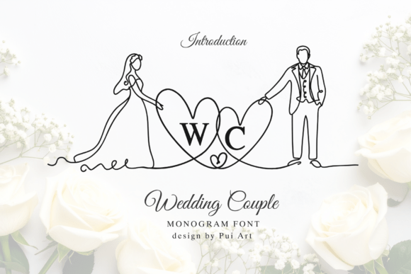 Wedding Couple Monogram decorative font