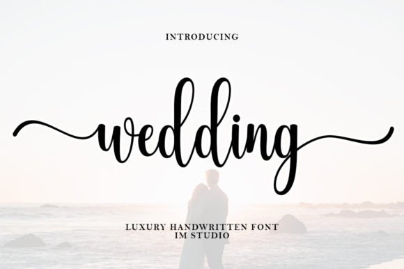 Wedding handwritten font