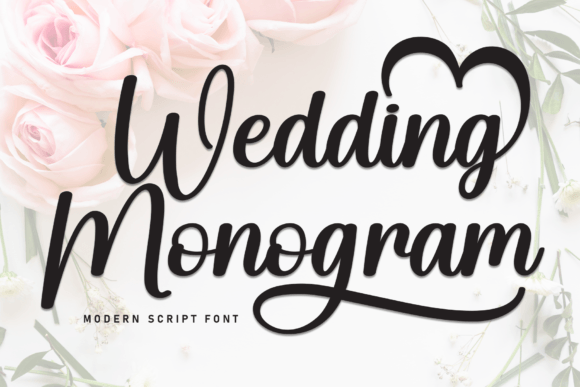 Wedding Monogram handwritten font