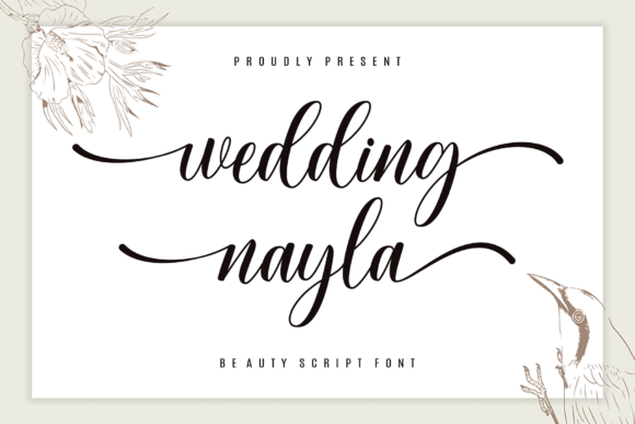 Wedding Nayla script font