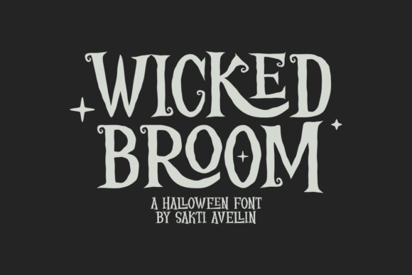 Wicked Broom creepy horror font