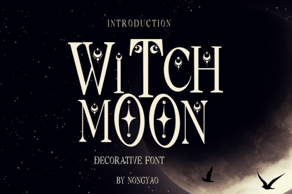 Witch Moon Halloween icon font