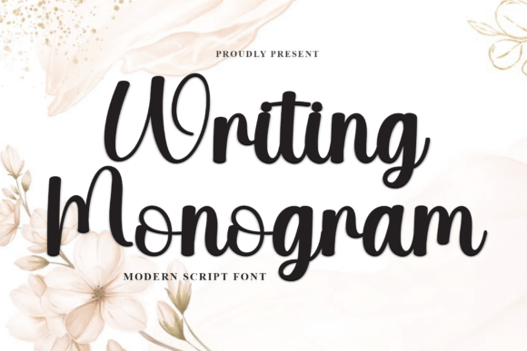 Writing Monogram Font font sample