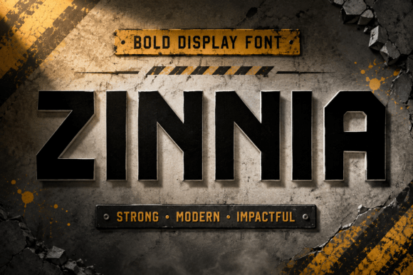 Zinnia font sample
