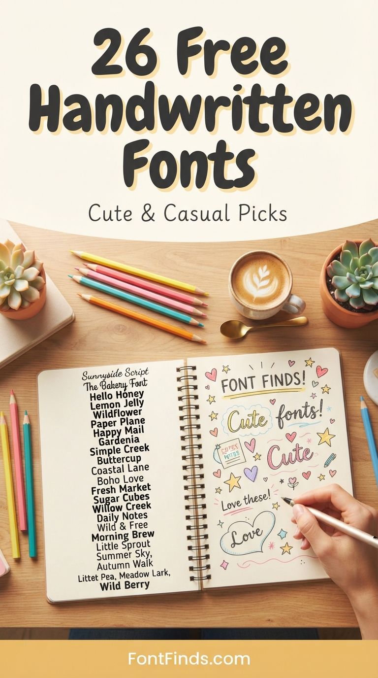 Free Handwritten Fonts: 26 Best Cute & Casual Picks (2026)
