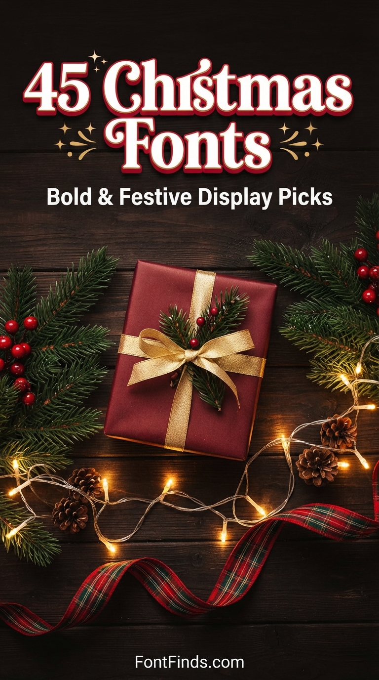 Christmas Fonts: 45 Best Bold & Festive Display Picks (2026)