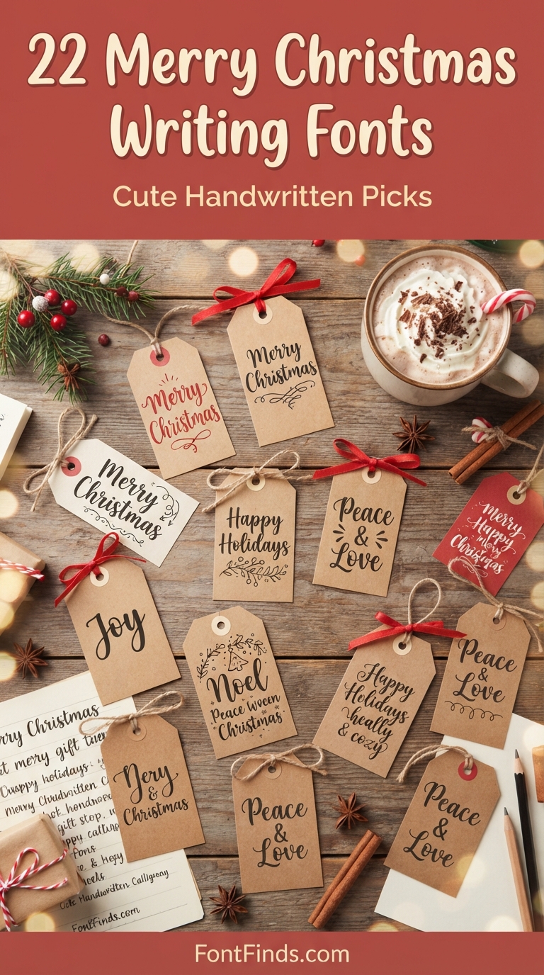 Merry Christmas Writing Fonts: 22 Best Cute Handwritten Picks (2026)