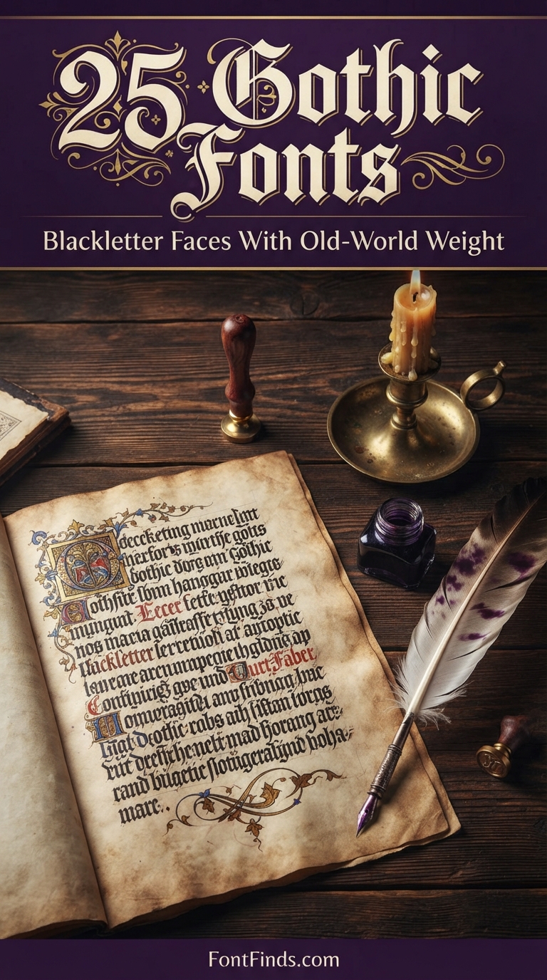 Gothic Fonts Worth Downloading: 25 Blackletter Faces With Real Old-World Weight