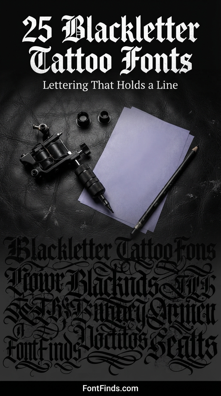 Ink-Ready Lettering: 25 Blackletter Tattoo Fonts That Actually Hold a Line