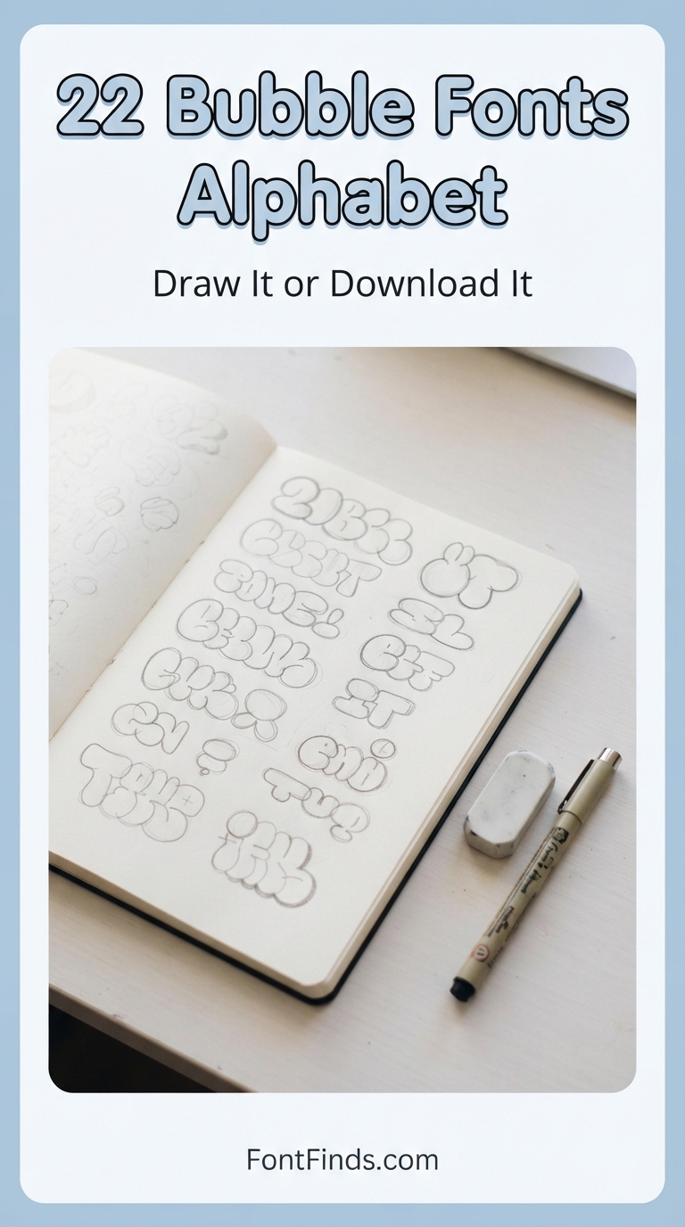 22 Bubble Fonts Alphabet Options, Or Draw Your Own