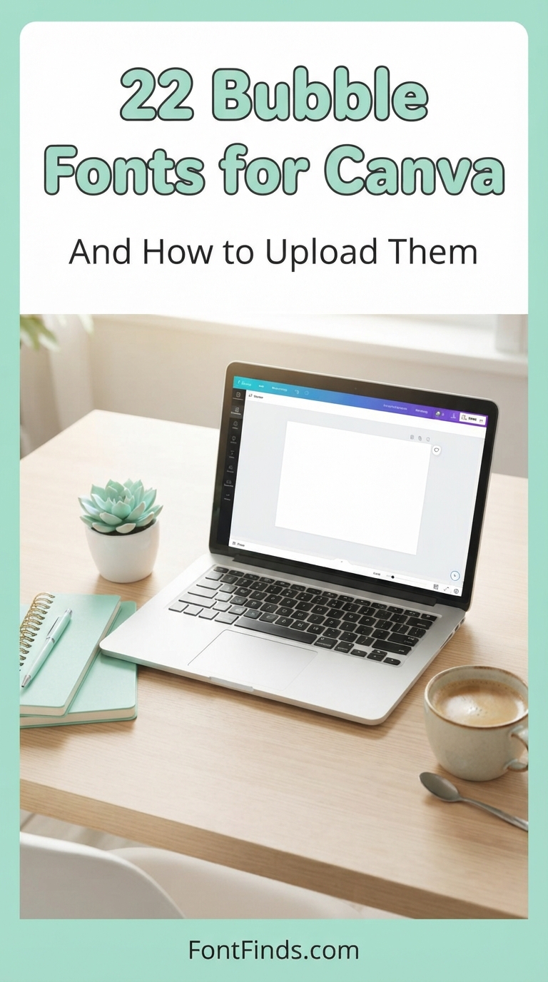 22 Bubble Fonts for Canva and How to Upload Them