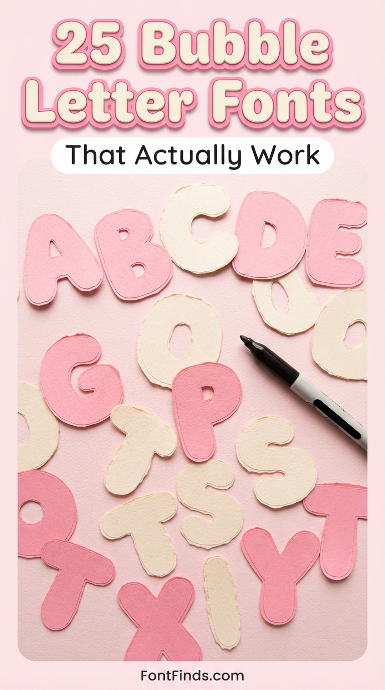 25 Bubble Letter Fonts That Work in Real Layouts