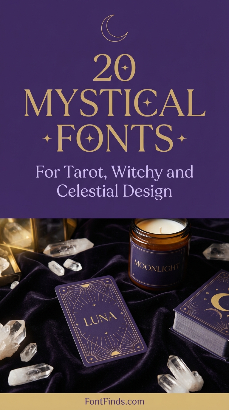 20 Mystical Fonts for Tarot, Witchy and Celestial Design