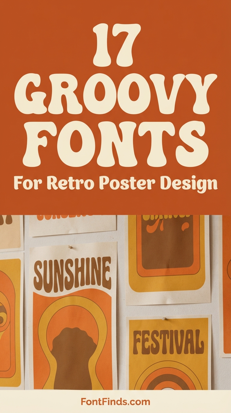 17 Groovy Fonts for Retro Poster Design