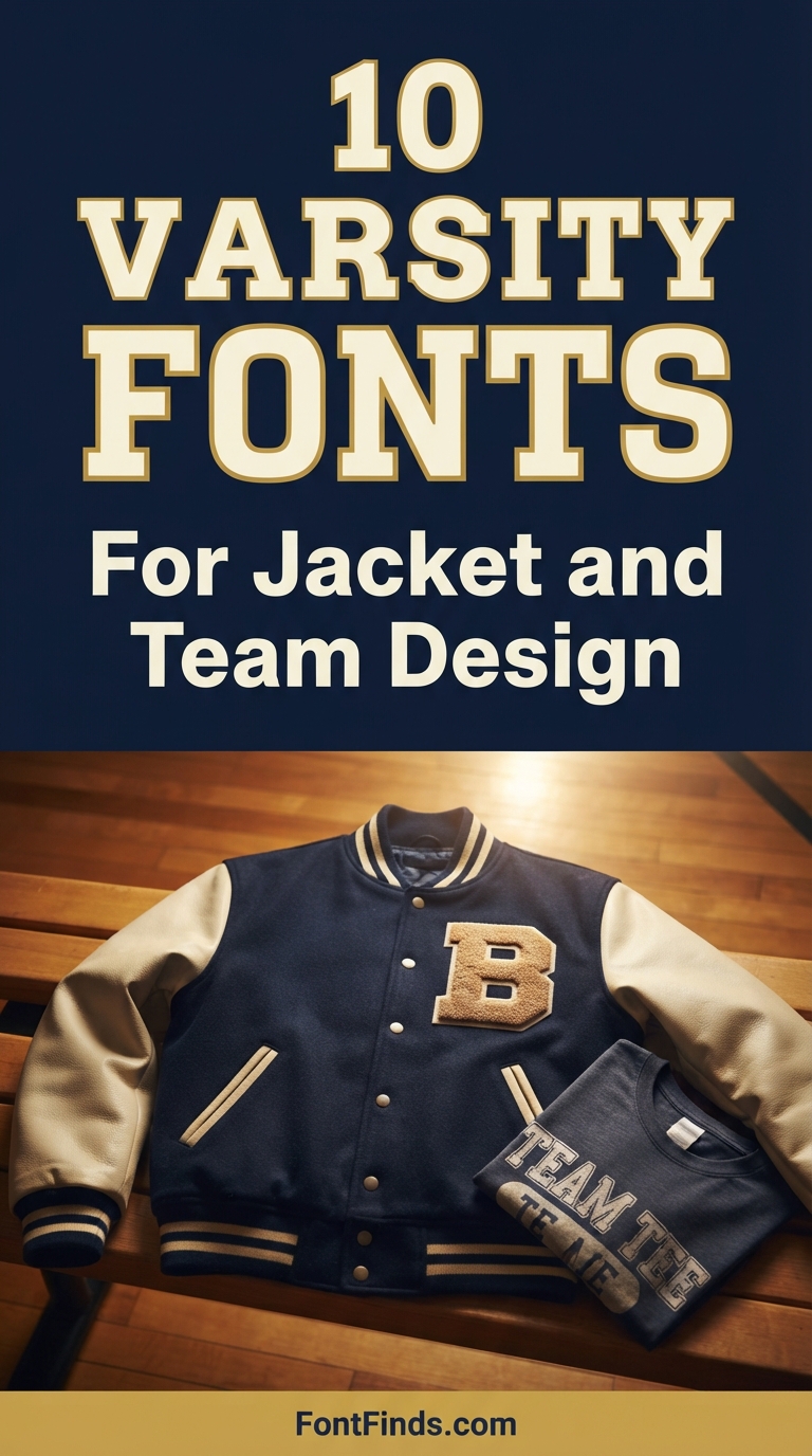 10 Varsity Fonts for Jacket and Team Design