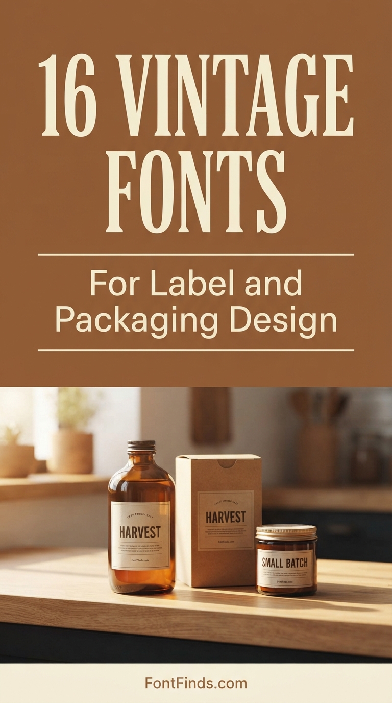 16 Vintage Fonts for Label and Packaging Design