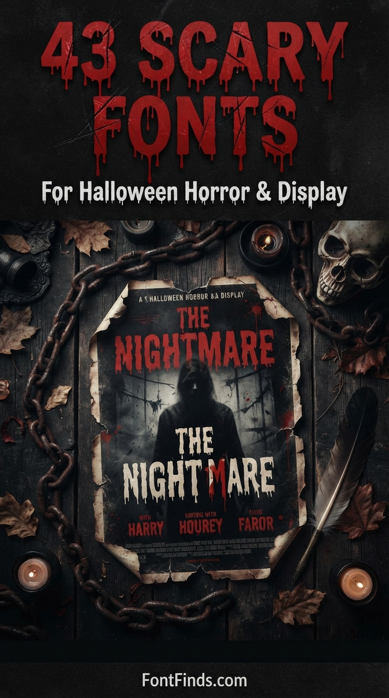 Scary Fonts for Halloween Horror and Display Designs