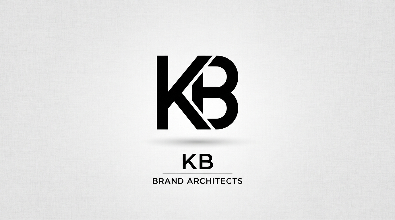 KB interlocked square monogram logo design