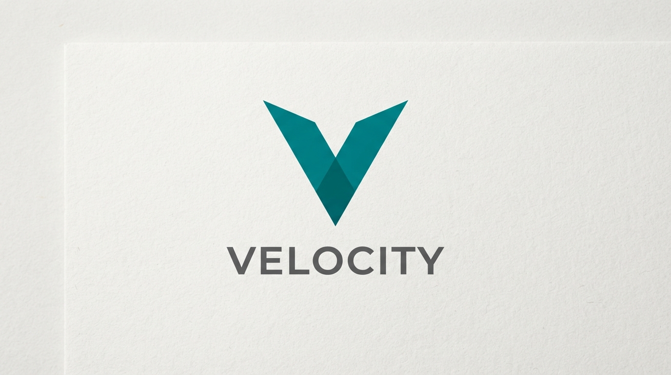 Geometric letter V lettermark logo built from triangles