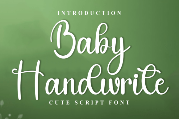 whimsical fonts for kids example: Baby Handwrite font preview