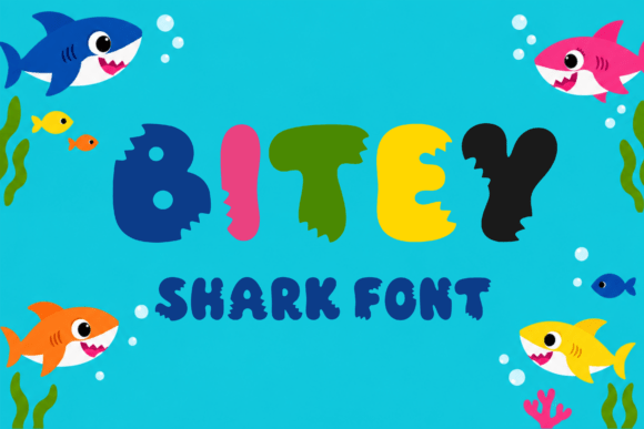 whimsical fonts for kids example: Bitey font preview