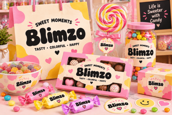 whimsical fonts for branding example: Blimzo font preview