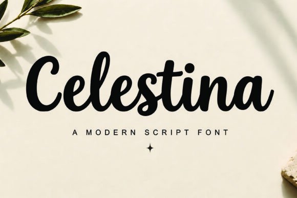 whimsical fonts for branding example: Celestina font preview