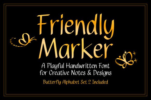 whimsical fonts for kids example: Friendly Marker font preview