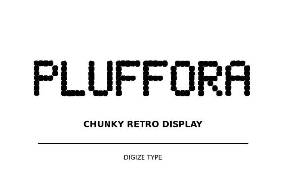 whimsical fonts for branding example: Pluffora font preview