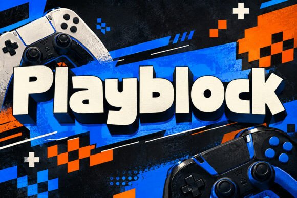 whimsical fonts for branding example: Playblock font preview