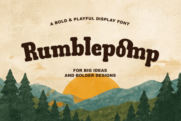 whimsical fonts for branding example: Rumblepomp font preview