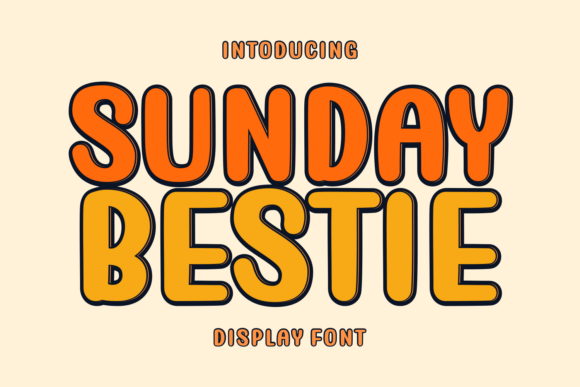 whimsical fonts for branding example: Sunday Bestie font preview