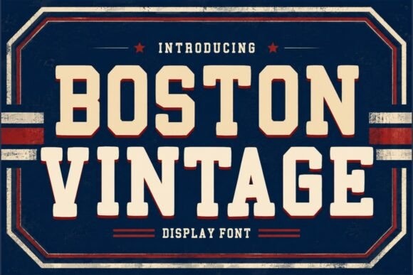 Boston Vintage font preview by WNIdesign