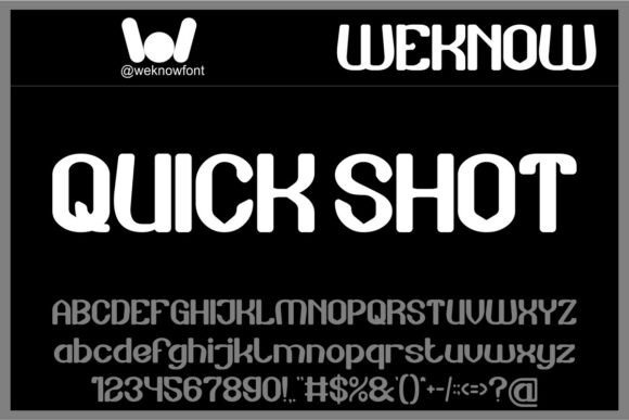 Quick Shot font preview by weknow