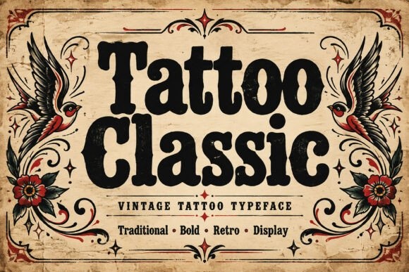 Tattoo Classic font preview by BILLI