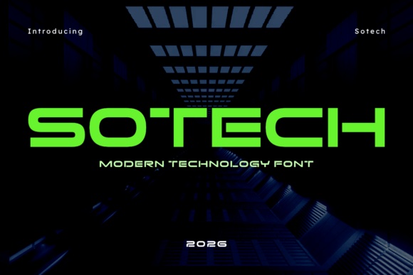 Sotech font preview