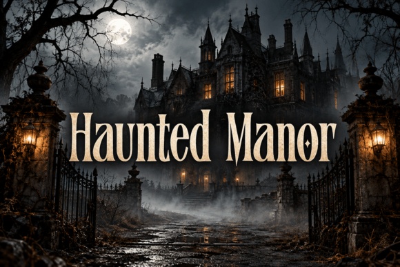 Haunted Manor — lettering specimen