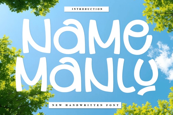 Name Manly — lettering specimen