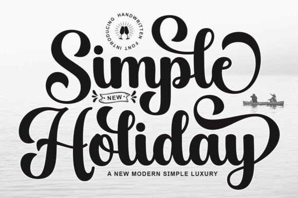 Simple Holiday font preview by Diorde Studio