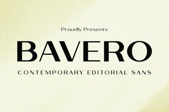 Bavero font preview by Arterfak Project