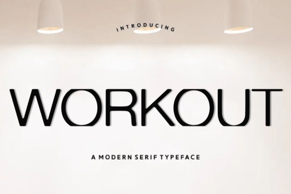 Workout font preview by PiPi Creative