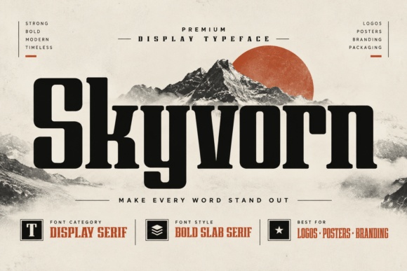 Skyvorn font preview