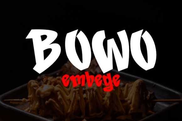 Bowo Embege — lettering specimen