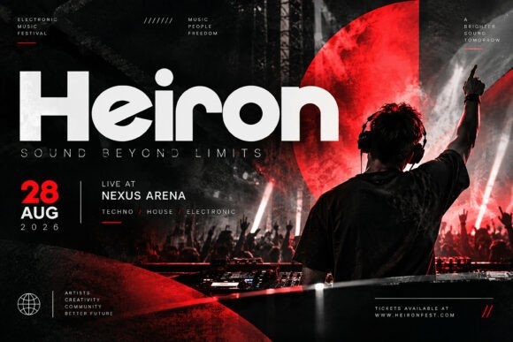 Heiron font preview by BILLI